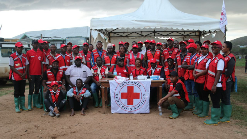 Some of the party's workers in a group photo in Manyara region.