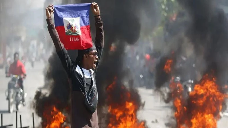 Protests in Port-au-Prince at the beginning of March
