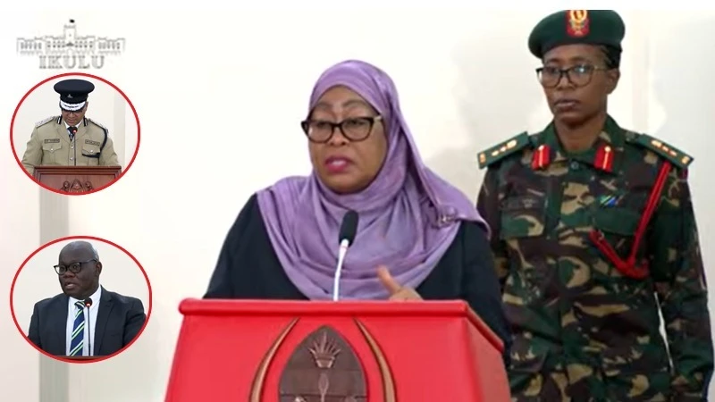  President Samia Suluhu Hassan at State House in Chamwino.