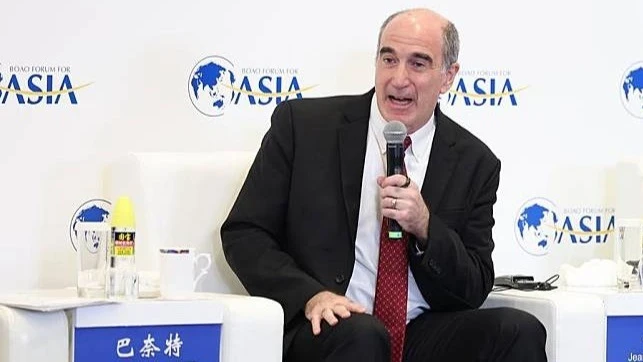 Steven Alan Barnett, International Monetary Fund's Senior Resident Representative in China, speaks at a panel discussion themed on "China Economic Outlook" during the Boao.