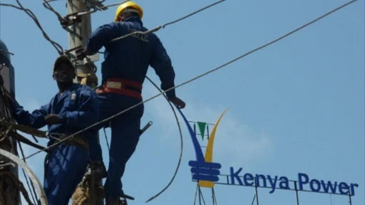 Kenya Power staff at work. 