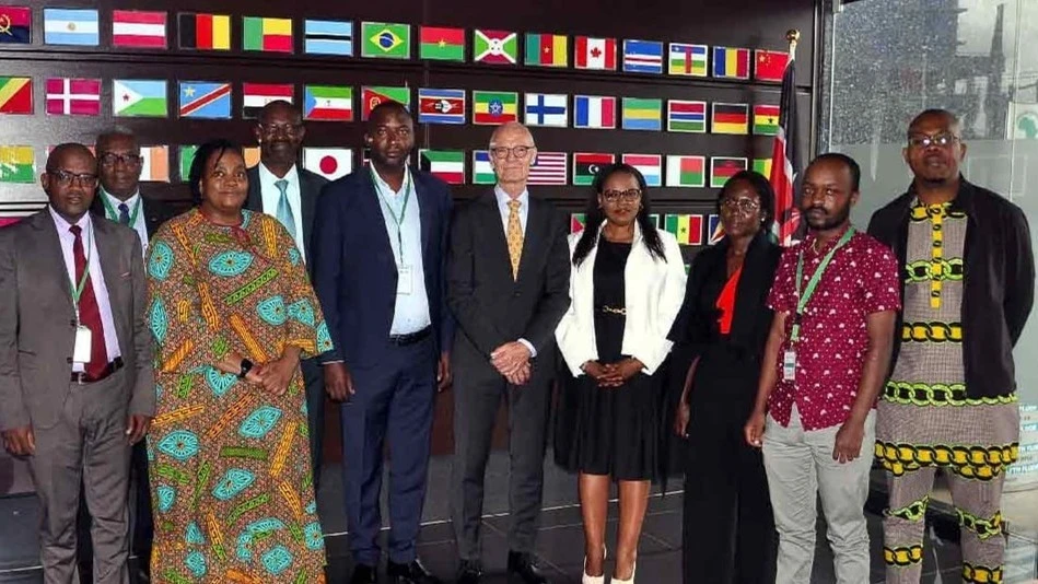 Representatives from AfDB, AFFM, Norway, and Apollo Agriculture launch the Sustainable Agriculture Management Project in Nairobi yesterday. Photo: Courtesy of AfDB