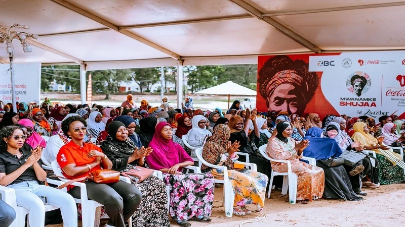 A section of women food vendors commonly known as Mana Ntilie from Unguja and Pemba keenly follow the proceedings of training and mentorship under the support of Zanzibar Economic 