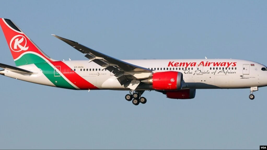 Ndege ya Kenya Airways.
