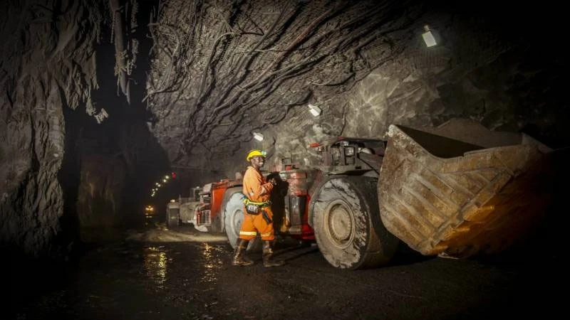 
Underground mining at Bulyanhulu Gold Mine in Shinyanga region. 