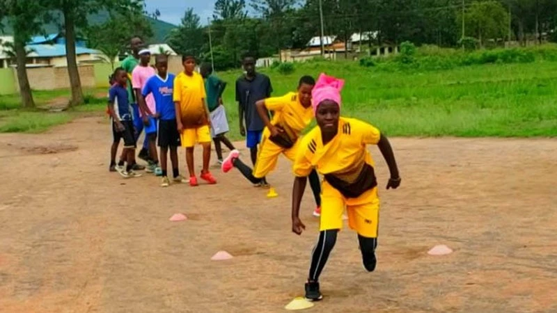  

Geita's female junior cricketers are pictured training in the region recently. Geita is of late one of the regions carrying out the Tanzania Cricket Association (TCA)-supervised junior development program