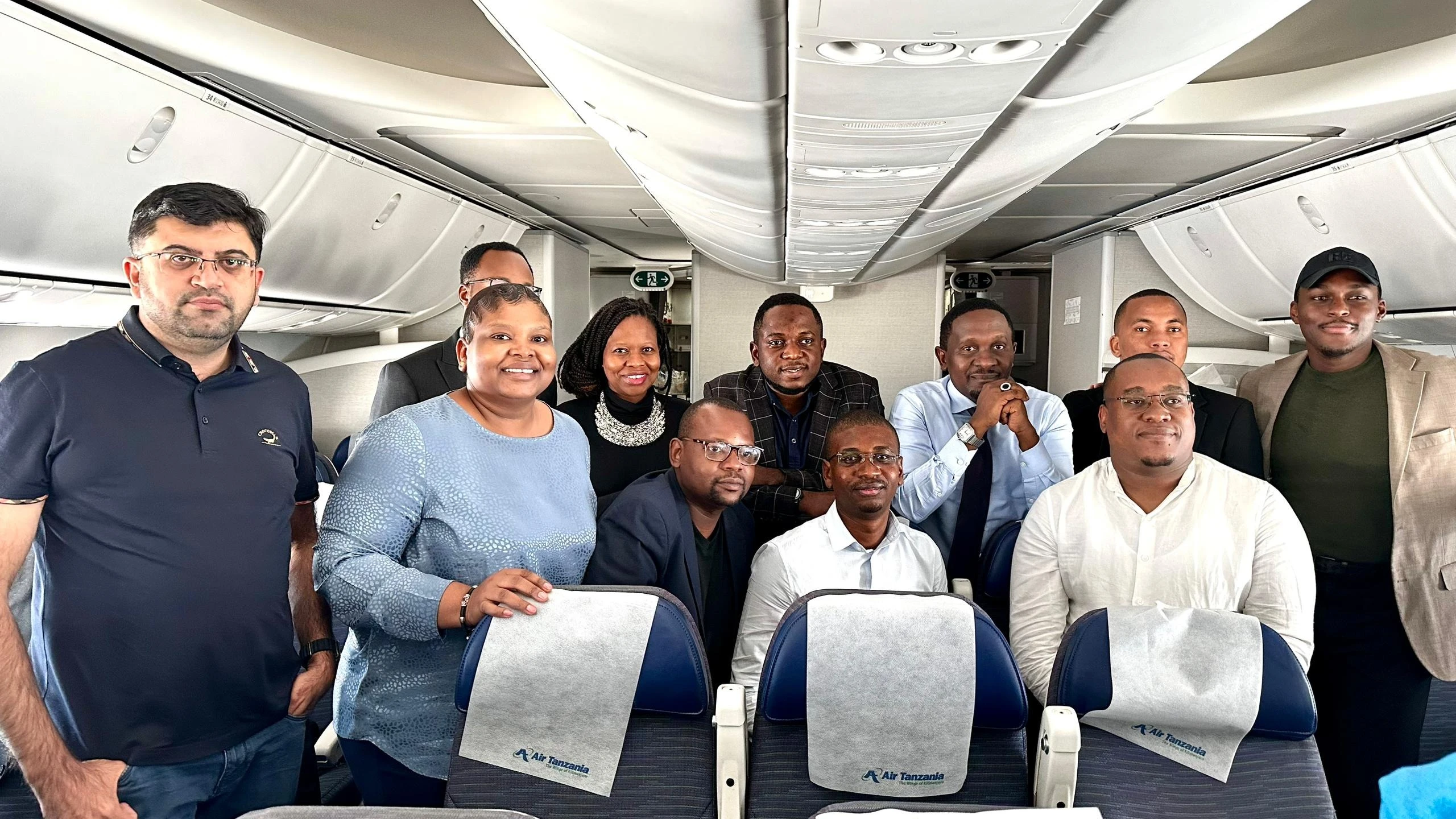 The  President's Secretary Waziri Salum in the air with the Tanzania Startup Association (TSA) to Seoul, South Korea on the visit of the Honourable President Samia Suluhu Hassan.