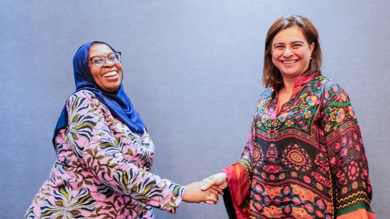 Ministry of Finance’s PS Amina Shaaban and IFC’s Amena Arif at 2024 the AfDB meeting in Nairobi, Kenya.