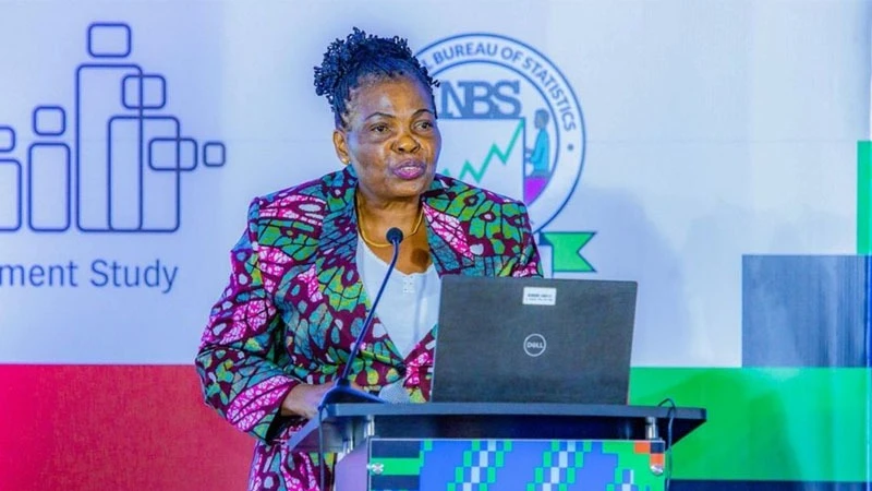 Director General of Tanzania National Bureau of Statistics (NBS), Dr Albina Chuwa speaks during the event.