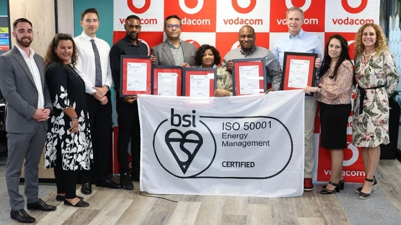 Vodacom becomes first Africa telco to achieve ISO 50 001 certification for energy efficiency