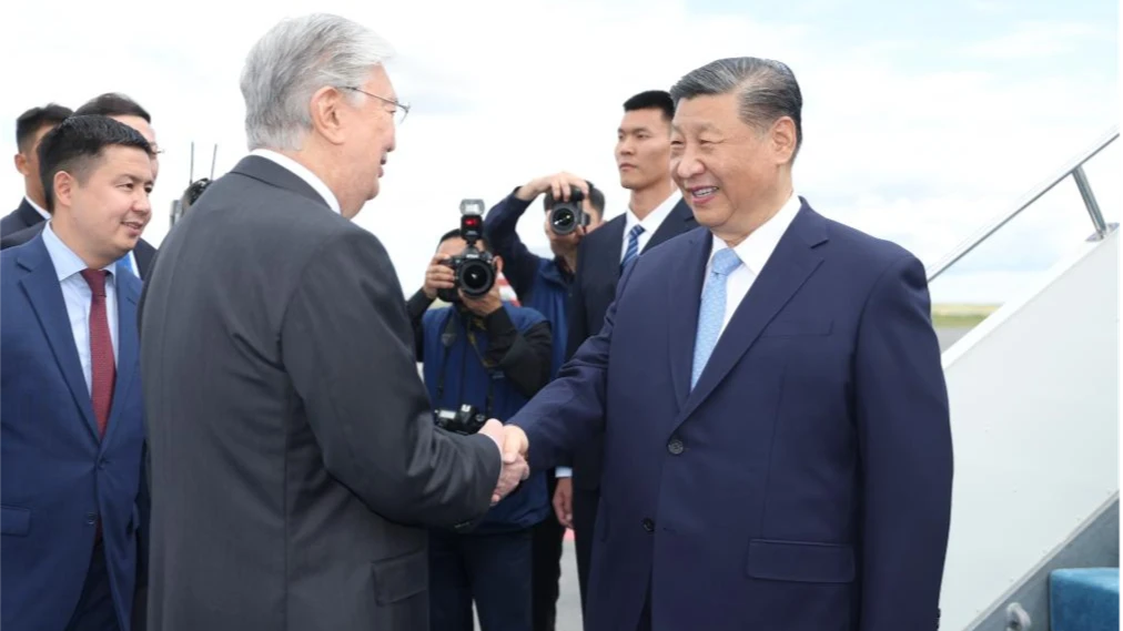 Chinese President Xi Jinping arrives in Astana, Kazakhstan, July 2, 2024, for the 24th Meeting of the Council of Heads of State of the Shanghai Cooperation Organization, and a state visit to Kazakhstan at the invitation of Kazakh President Kassym-Jomart