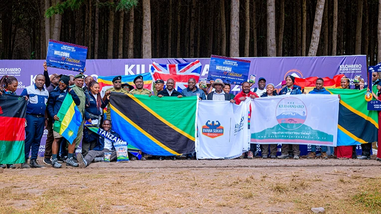 Kilombero Sugar joins 17 Climbers from 8 Countries for Kilimanjaro Expedition with Bwana Sukari Brand Expected a top the Mountain.