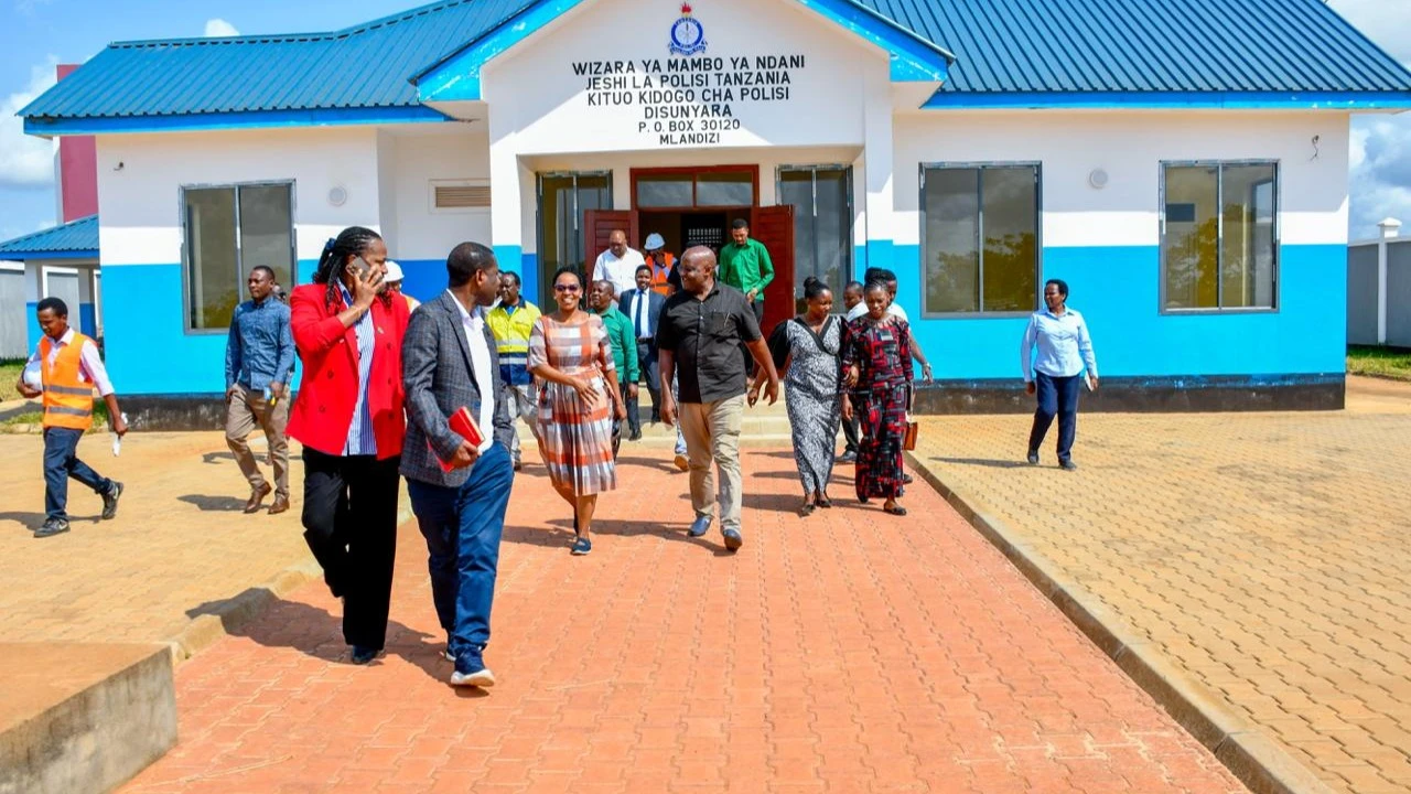 Minister of Industry and Trade Dr. Seleman Jafo tour at the expansive 1,077-acre modern industrial park project in the Disunyara area of the Coast region