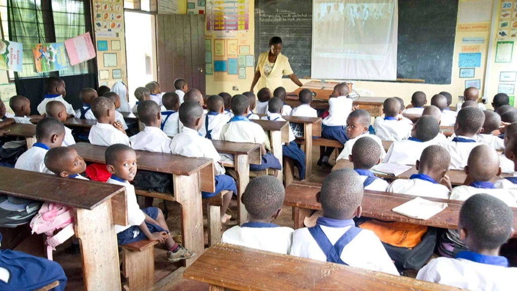 Students learning in the classroom