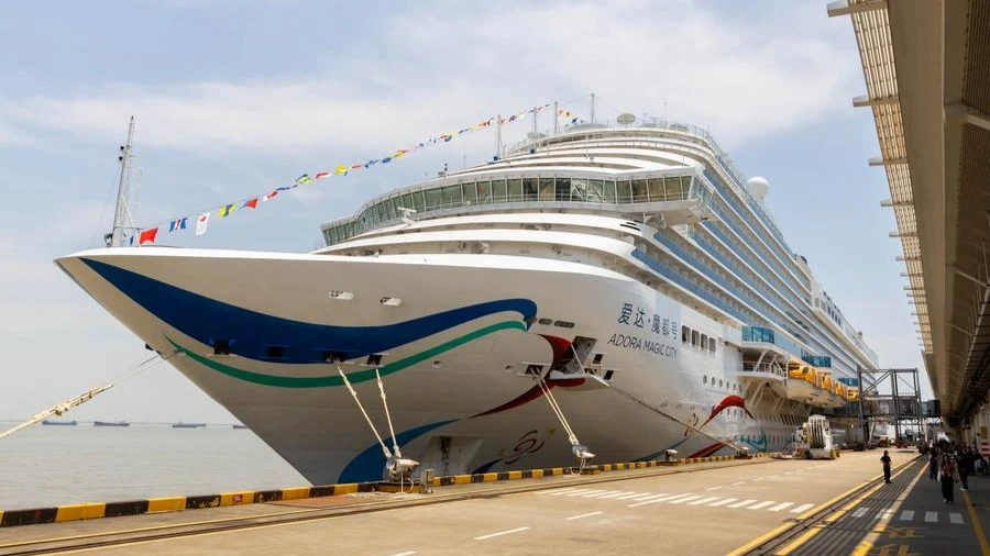 This photo taken on May 26, 2024 shows the cruise ship Adora Magic City in east China's Shanghai.