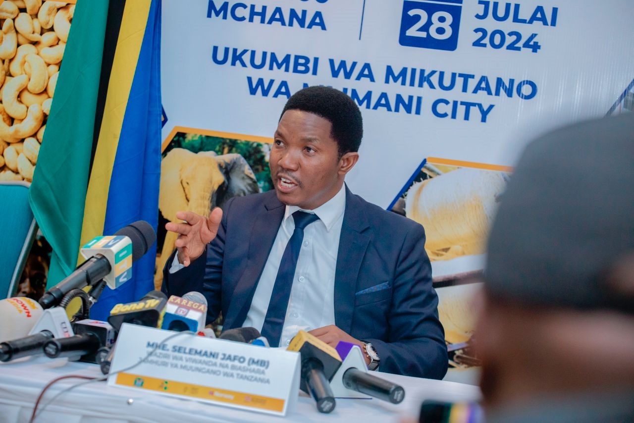 Industry and Trade minister Dr Selemani Jafo briefs journalists in Dar es Salaam yesterday on the launch of a revised edition of Tanzania’s national trade policy expected to be held in the city today with Deputy Prime Minister Dr Doto Biteko as guest.