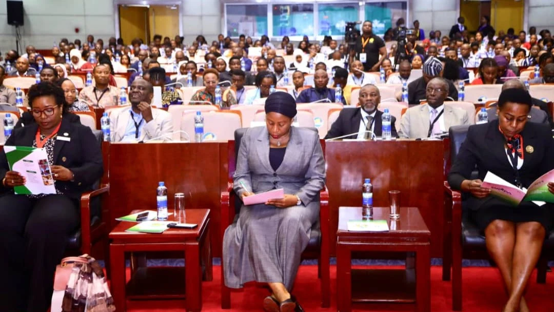 
Health minister Ummy Mwalimu (C) pictured in Dar es Salaam yesterday following proceedings of a National Human Resources for Health Conference also meant to honour the legacy of former president Benjamin Mkapa in supporting the devpt of health sector.