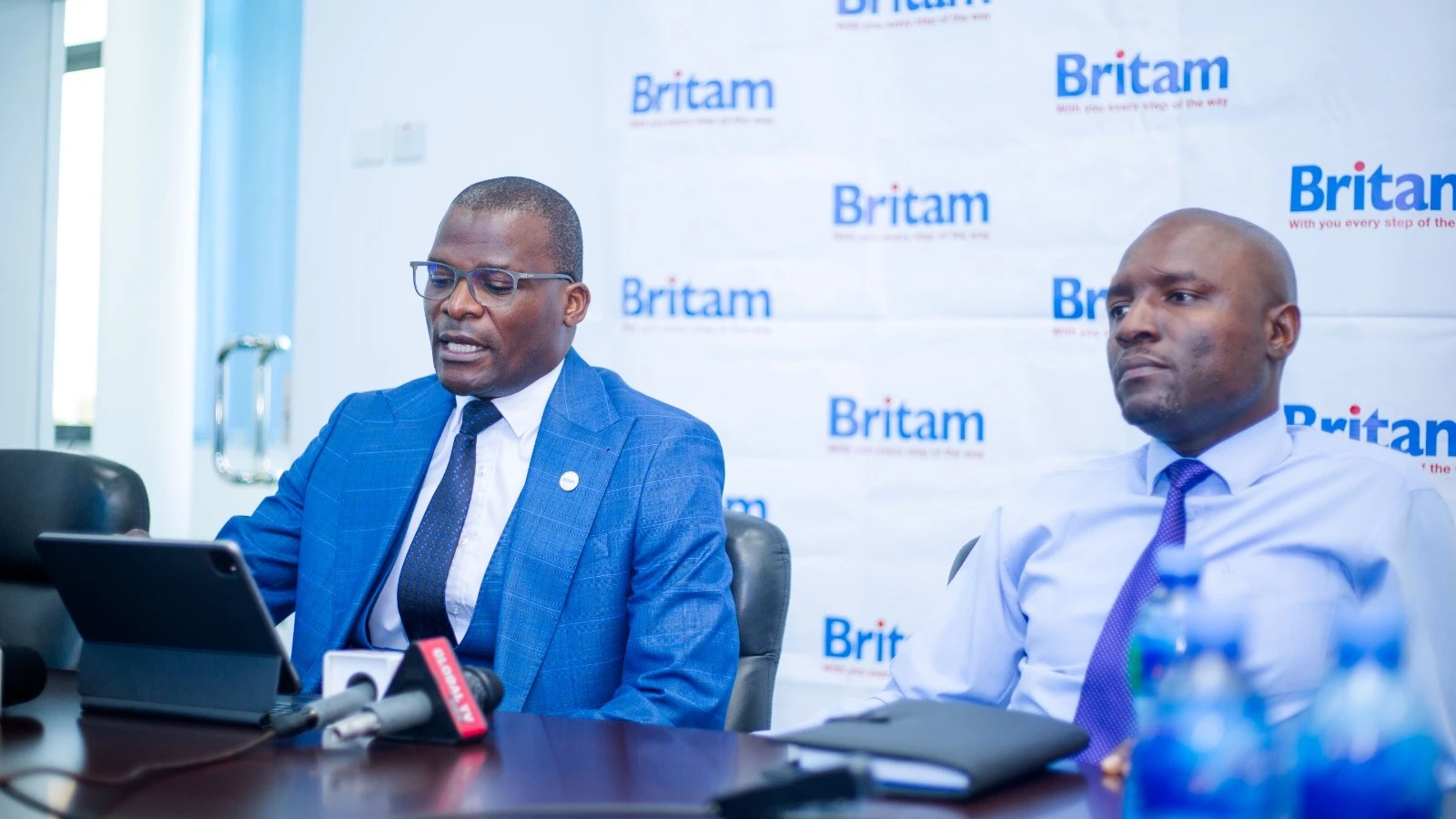 George Mwita, Medical Business Manager at Britam Insurance Tanzania addresses reporters (not in the picture) at a Press Conference to the launch the company's two new medical insurance covers, dubbed ‘Afya Care’ and ‘Amani Health’,.
