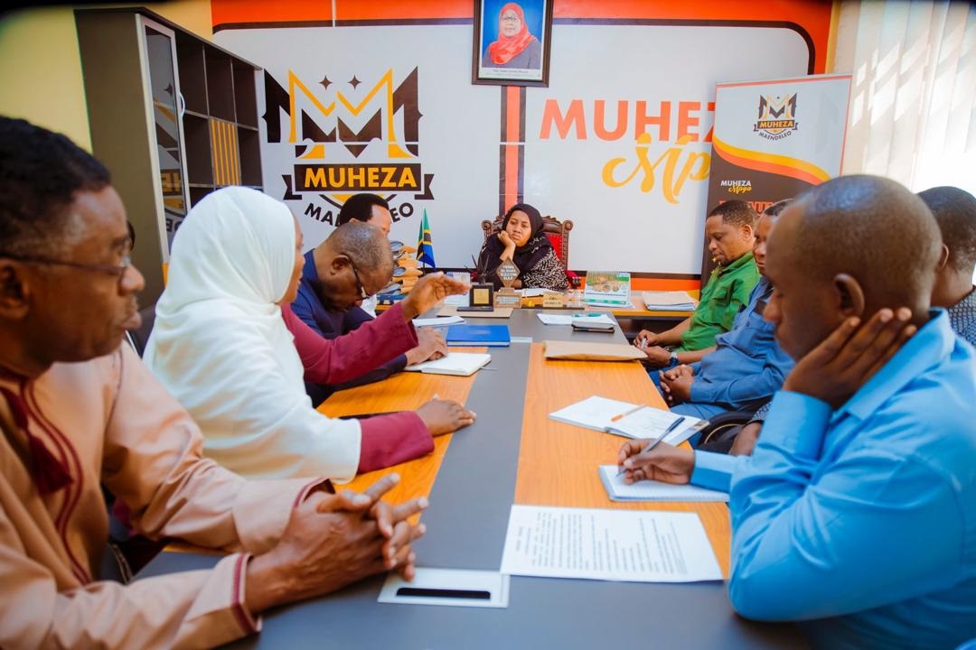 Zainab Abdallah, the Muheza district commissioner, Tanga Region, speaks to journalists yesterday on preparations of a large camp for eye treatment by doctors from the Mo Dewji Foundation Institute