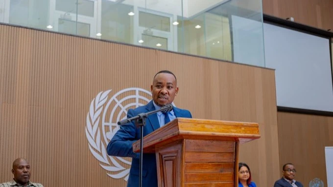 United Nations Association of Tanzania executive director Ibrahim Bakari addresses multi-stakeholders attend a meeting in Dar es Salaam at the weekend. It was meant to discuss key areas for CSOs to focus on ahead of The Summit of the Future 2024.