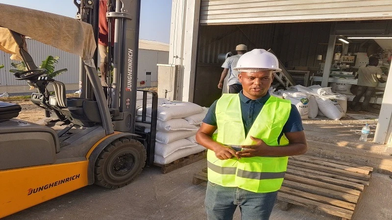 Head of the Babati-based Silo Complex, Efraim January, explains the performance of the state-owned food processing and storage hub