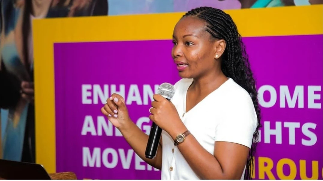  Rebeca Gyumi, executive director of Msichana Initiative stresses a point during a stakeholders meeting in Dar es Salaam to discuss on joint efforts to end child marriage in the country.