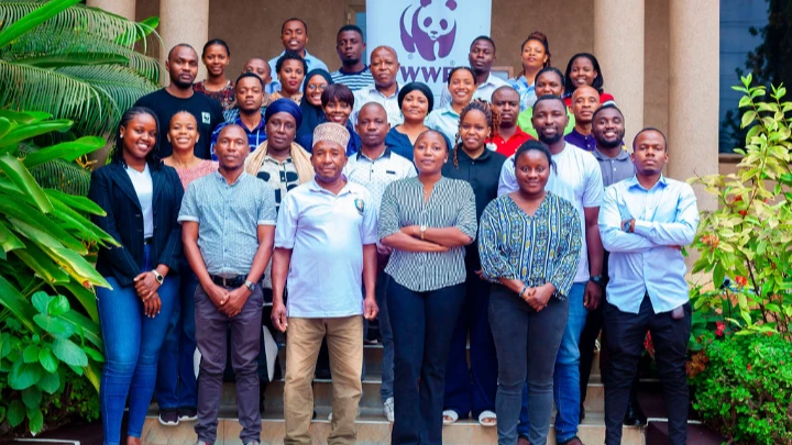 Participants of the workshop on inclusive conservation and rights to healthy environment in biodiversity conservation that was organised by WWF Tanzania, through its Voices for Diversity programme 