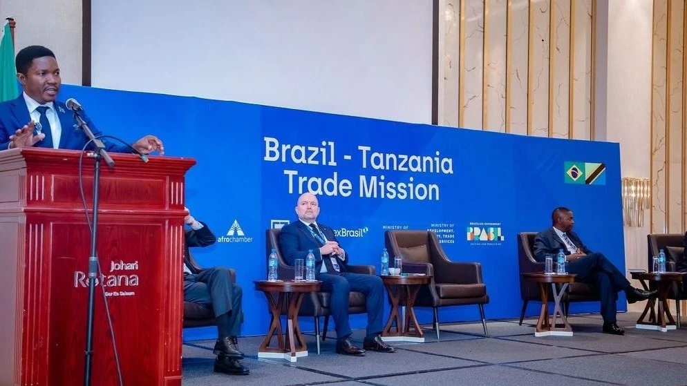 
kadoke mary <kadokemary@gmail.com>
Attachments
Aug 31, 2024, 8:05 PM (3 days ago)
to smpochi01

Dr Selemani Jafo, minister for Industry and Trade giving remarks during the Brazil-Tanzania Trade Missions seminar held in Dar es Salaam over the weekend.