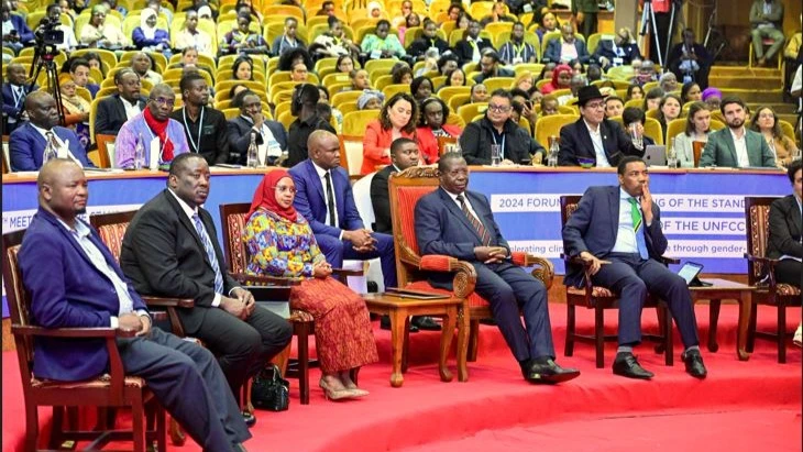 Vice President Dr Philip Mpango pictured in Arusha yesterday attending the opening session of the 35th meeting of the Finance Standing Committee of the United Nations Framework Convention on Climate Change now in progress in the city. 