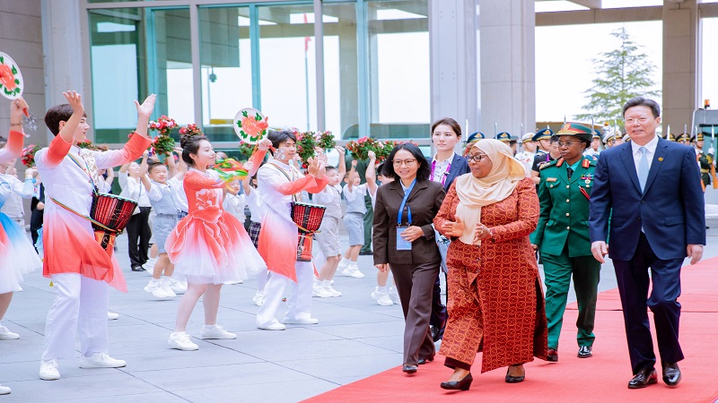 President Samia Suluhu Hassan pictured shortly after jetting into China’s Beijing International Airport yesterday ready for the 2024 (September 3 to 8) Heads of State and Government Summit of the Forum on China-Africa Cooperation