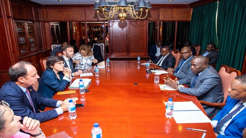  Dr Doto Biteko, the deputy premier and Energy minister, leads the Tanzania delegation at a Windhoek bilateral discussion with a Belgian delegation led by Energy minister Tinne van der Straeten in the Namibian capital on the side lines of a conference.