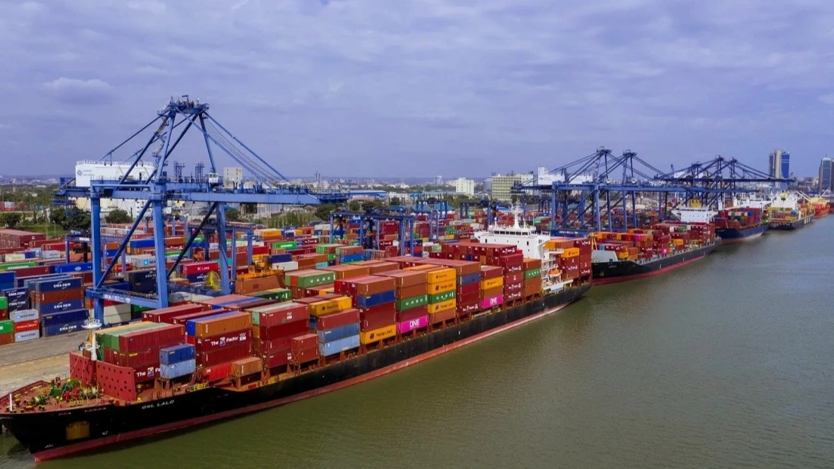 A view of Dar es Salaam port, the main gateway of the East African region. 