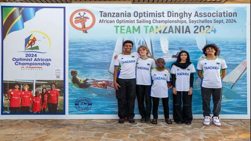 
Tanzania young sailors who will represent the country at the International Optimist Dinghy Association (IODA) African Optimist Championships which will take place in Mahé, Seychelles, from September 14 to 21. 