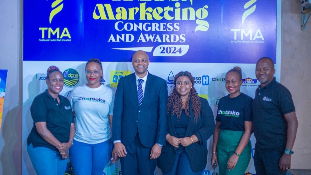 TMSA Director Prof. Emmanuel Chao (center), Fern Marketing Managing Director Caroline Muia (far left), Fasthub Marketing Officer Monalisa Munanka, TMSA Marketing and Communication Officer Itale Francis, Fasthub Head of Sales Christine Abulitsa,