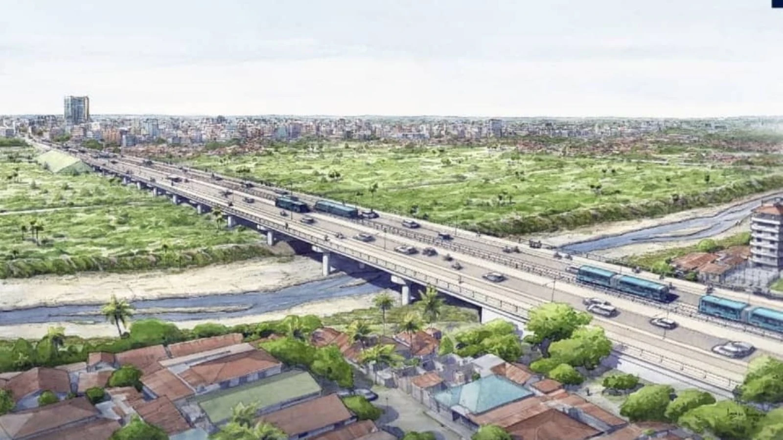 Proposed Jangwani bridge in Dar es Salaam. 