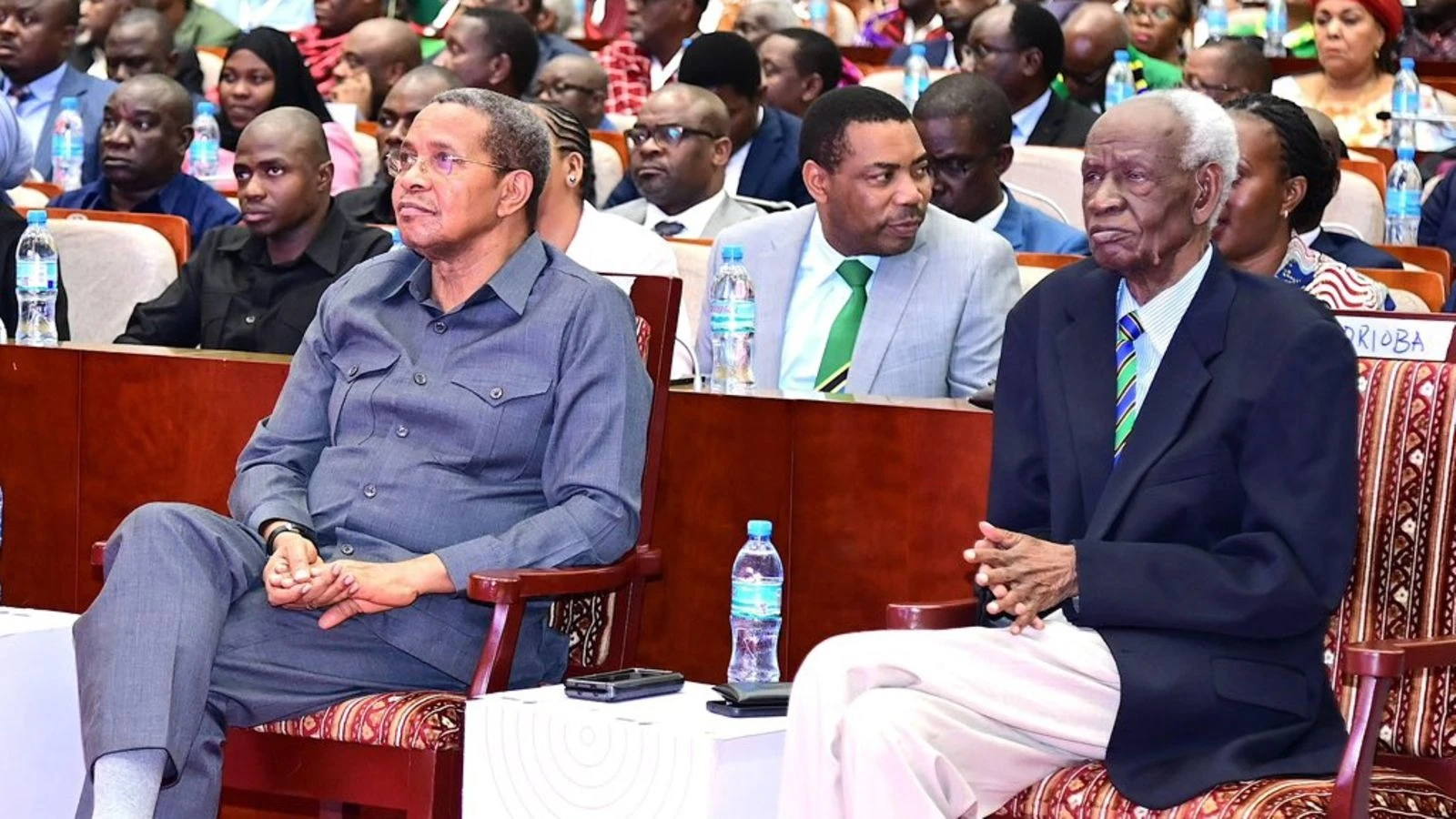 Judge Joseph Warioba (right) describes late Edward Moringe Sokoine, former Prime Minister of Tanzania, as a principled leader who guided Tanzania through some of its most turbulent periods with unparalleled dedication.