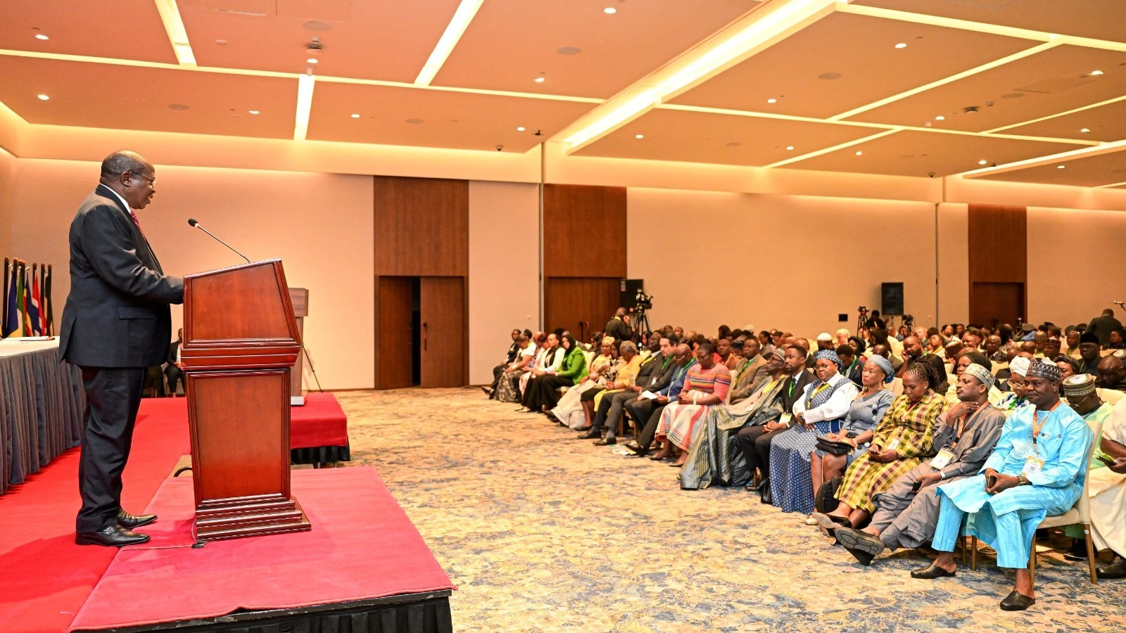 Vice President Dr Philip Mpango pictured in Arusha city yesterday delivering speech at the 53rd Annual Africa Regional Conference of the Commonwealth Parliamentary Association. 