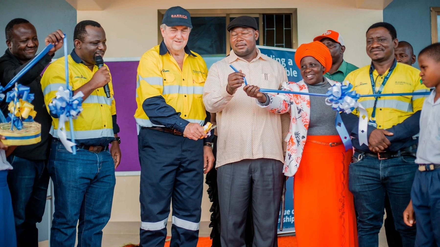 Tarime Rural legislator Mwita Waitara, (4TH-R) expressed his gratitude towards Bristow, noting that the school represents one of the major social initiatives funded by the North Mara Mine.