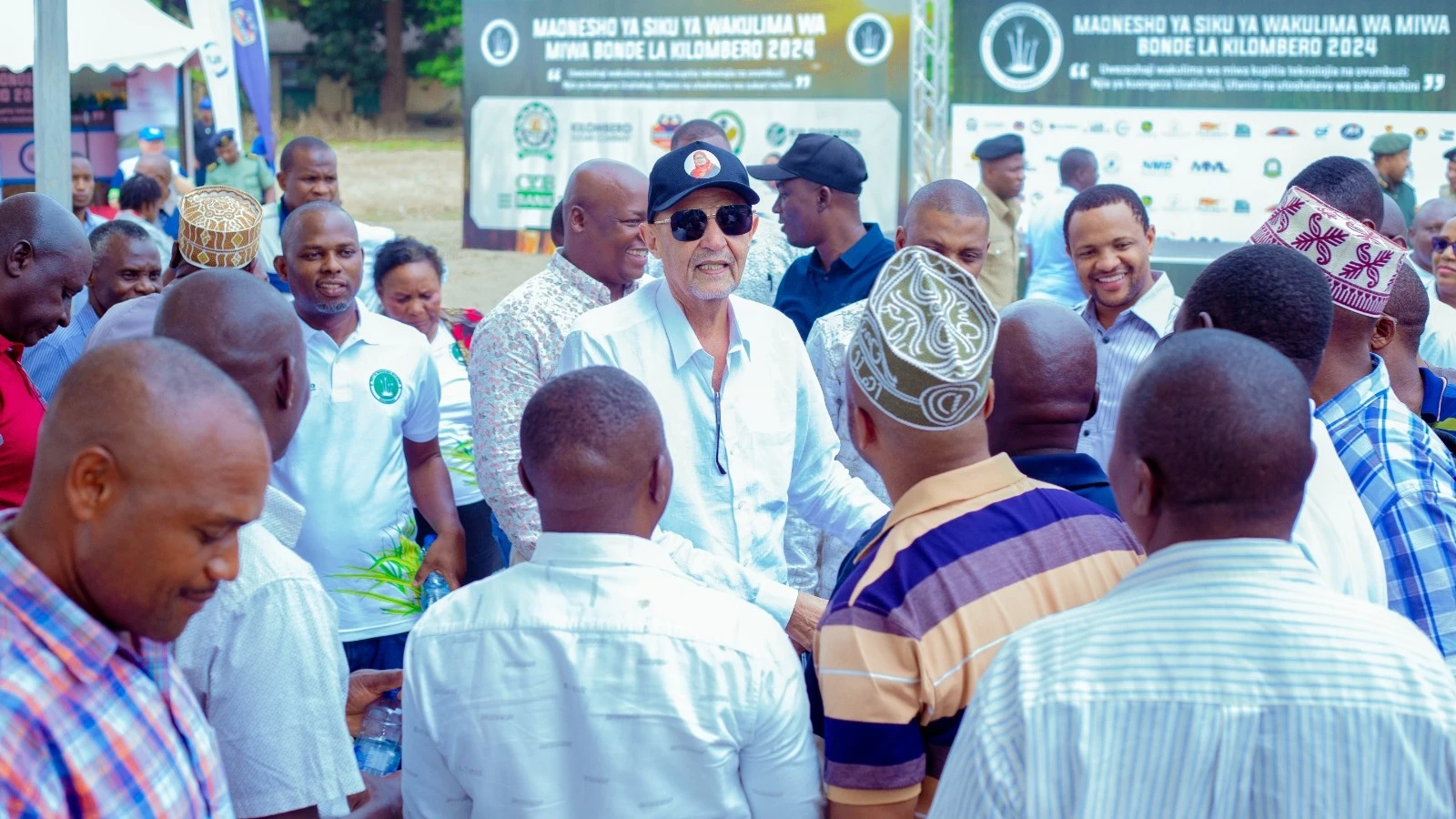 Deputy Speaker of the National Assembly Mussa Zungu interacts with sugar cane farmers and other stakeholders within the sugar industry shortly after officiating the Kilombero sugarcane farmers day at Kidatu in Kilombero District, Morogoro Region on Friday