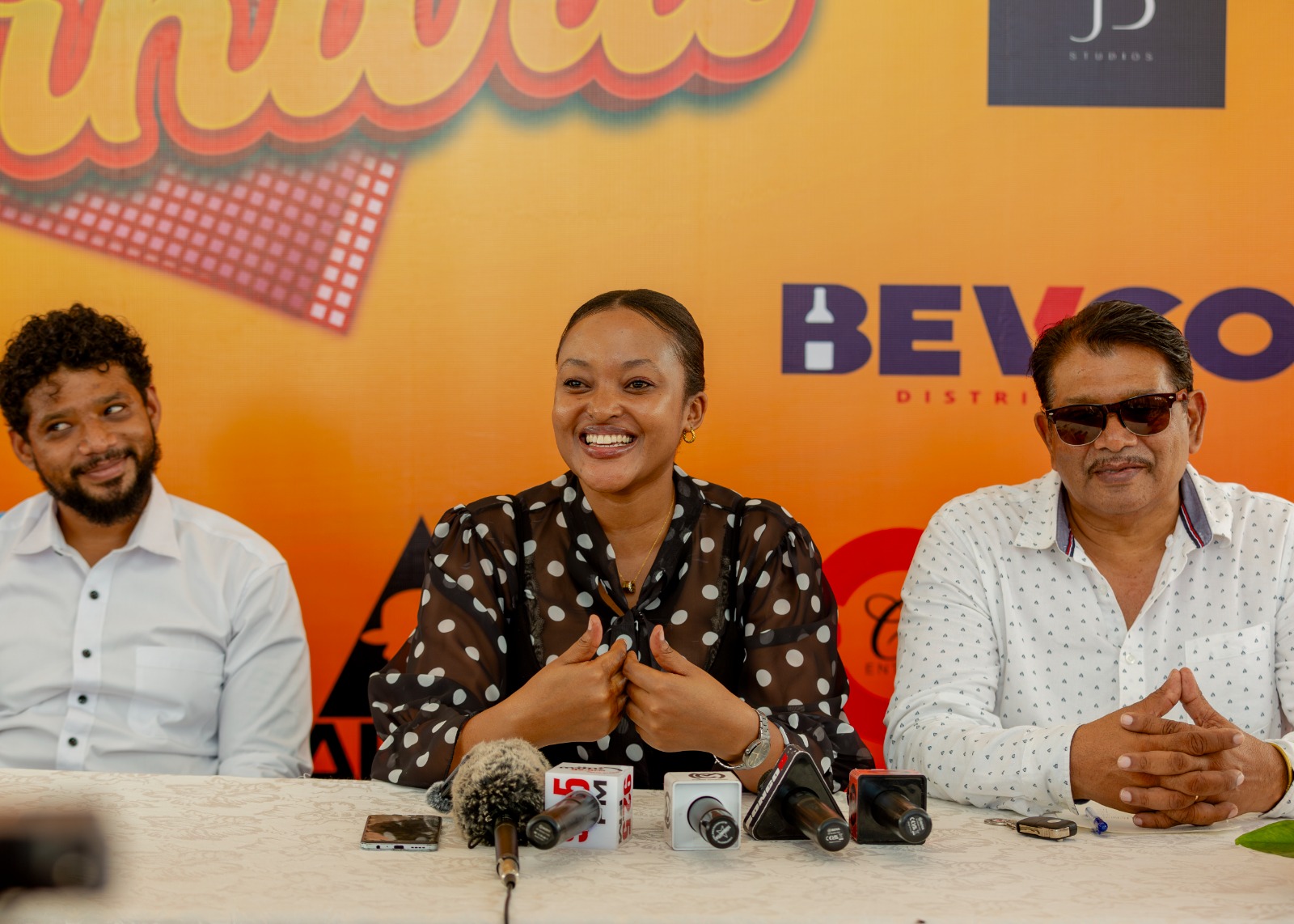 Coca-Cola Tanzania's Senior Marketing Manager, Kabula Nshimo (left), greets the Coordinator of the renowned 'International Food Carnival,' Moureen Ian, during the launch of the event today in Dar es Salaam. 