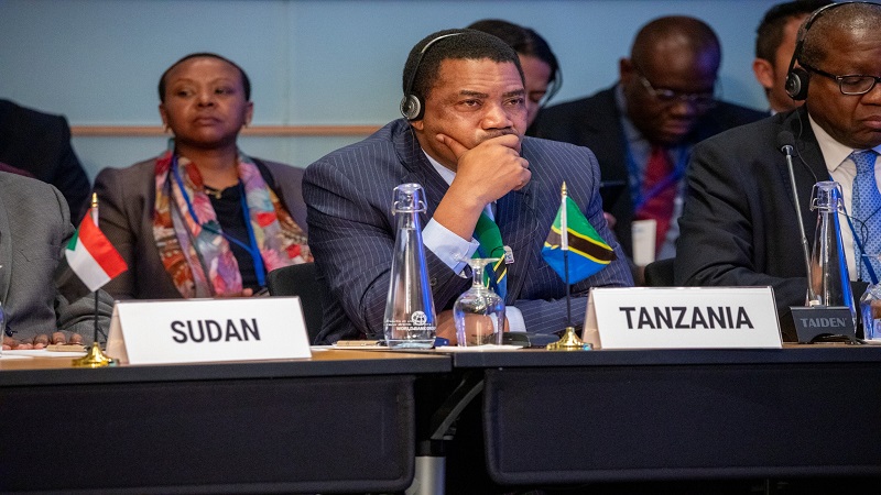 Finance minister Dr Mwigulu Nchemba participates in the African Caucus meeting of finance ministers and central bank governors, which included World Bank President Ajay Banga, in Washington DC. yesterday.