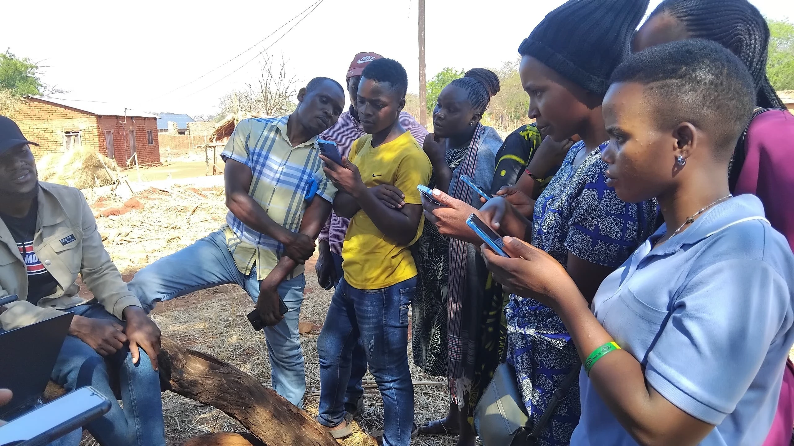 Para-surveyors in Iringa District being trained in the use of Mobile Application to Secure Tenure (MAST) technique by TRAGODE staff