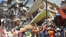 Collapsed building in Kariakoo