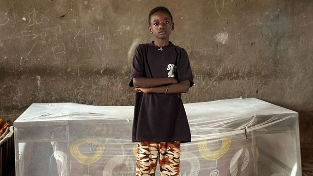 A Sudanese child residing in a displacement camp in Tawila, located in the northern region of Darfur. 
