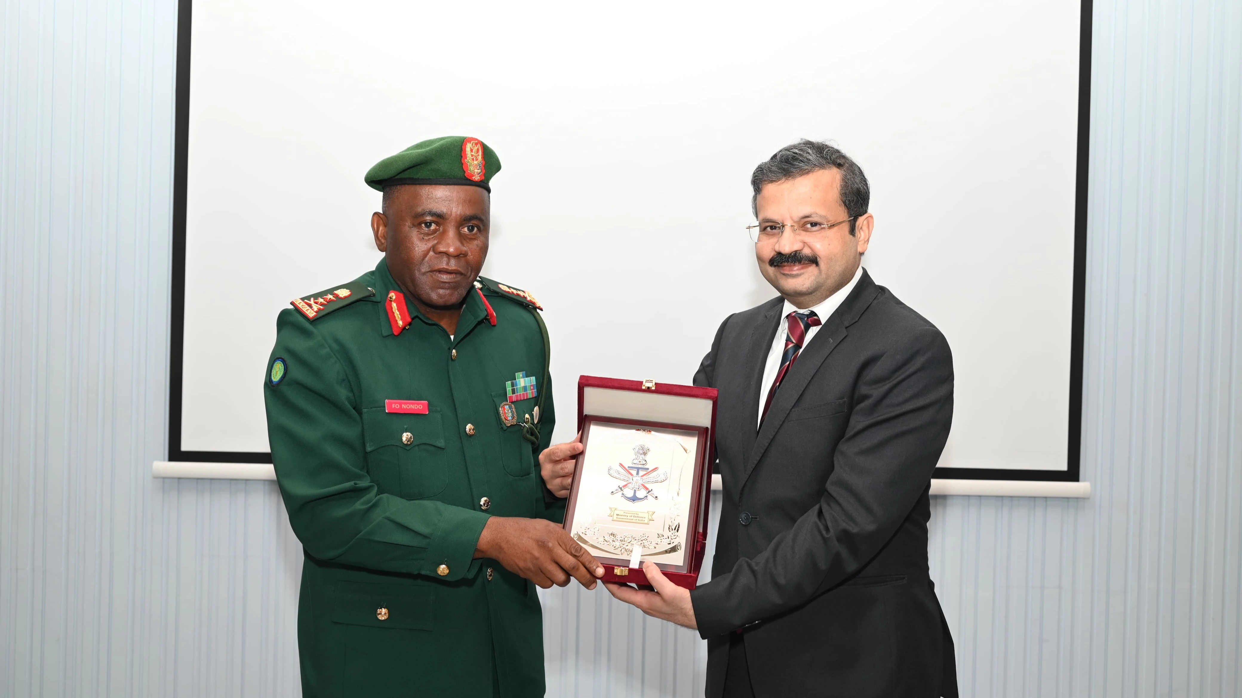 Mr. Amitabh Prasad of India’s Defence Ministry met Tanzania Land Forces Commander Maj. Gen. Fadhil Nondo during the 3rd JDCC meeting in Goa. Discussions centered on training, maritime collaboration, and strengthening defence ties.