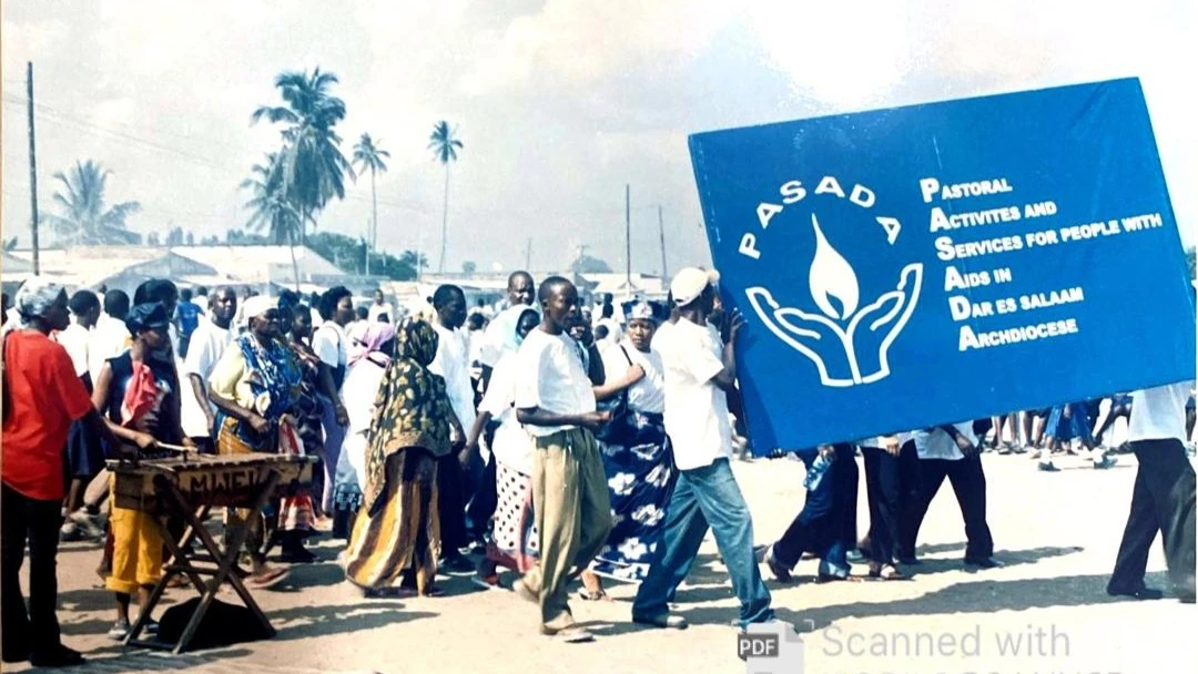 
PASADA Tanzania staff participating in the World AIDS Day demonstration held in Dar es Salaam.