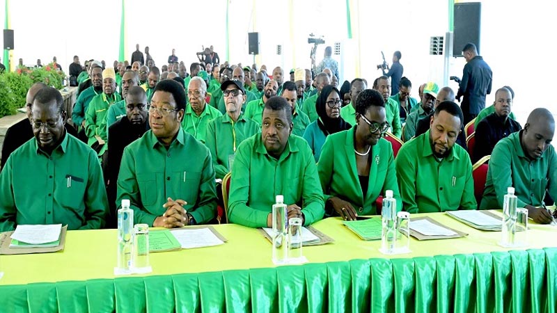 A section of CCM National Executive Council (NEC) members attend meeting in Dodoma yesterday. 