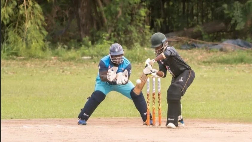 Caravans Cricket Club's all-rounder, Kassim Nassor, bats against Gymkhana in a past tournament tie in Dar es Salaam.