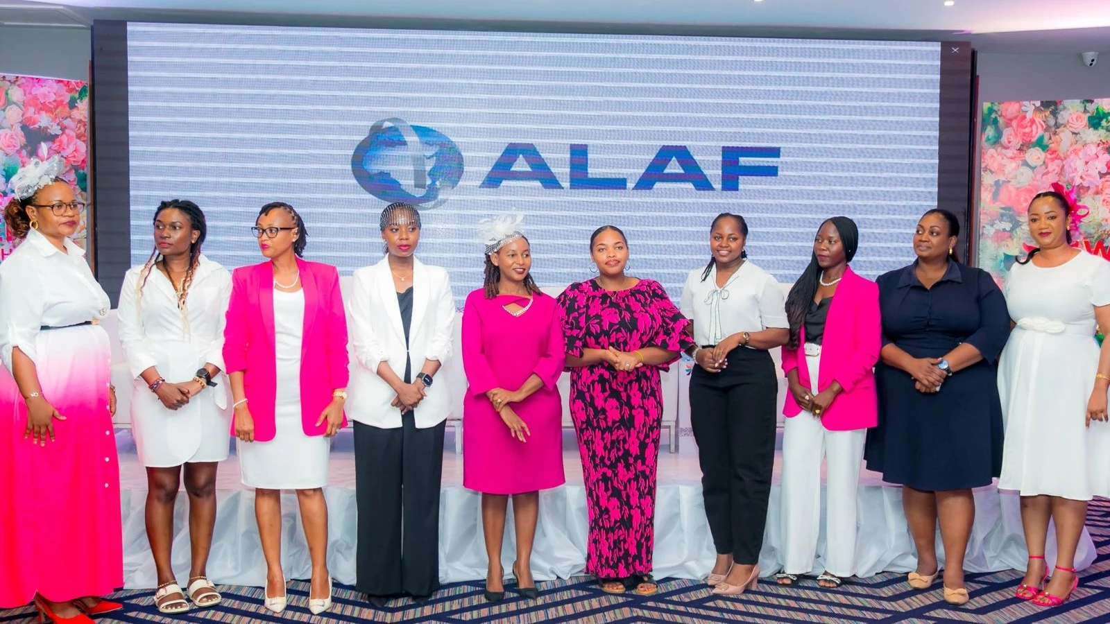 ALAF Limited female employees who were recently selected to undergo a one year training through the Girls for Girls Women in Leadership Program that was launched in Dar es Salaam.