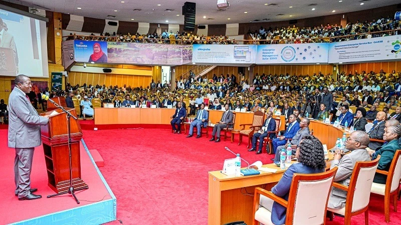 Vice President Dr Philip Mpango opens the three-day 5th e-Government An-nual Conference in Arusha city yesterday. 